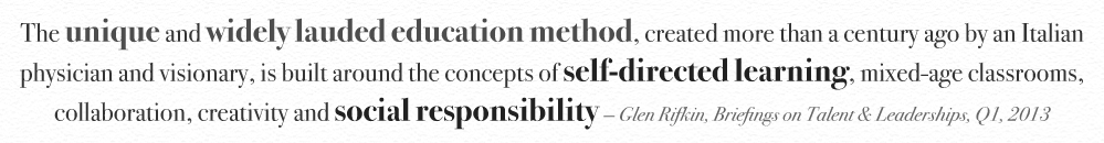 Glenn Rifkin quote regarding Montessori teaching